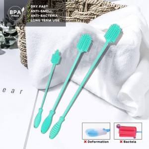 Měkké silikonové kuchyňské láhve Skleněné čisticí štětec