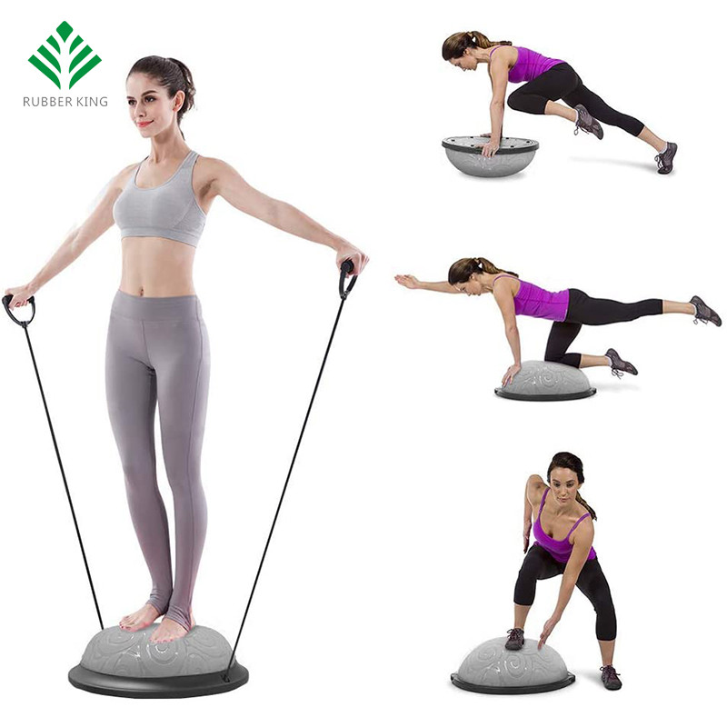 Trenérna poloviční míči s popruhy Ball Ball Ball Anti Slip pro základní trénink domácí fitness síla cvičení tělocvična