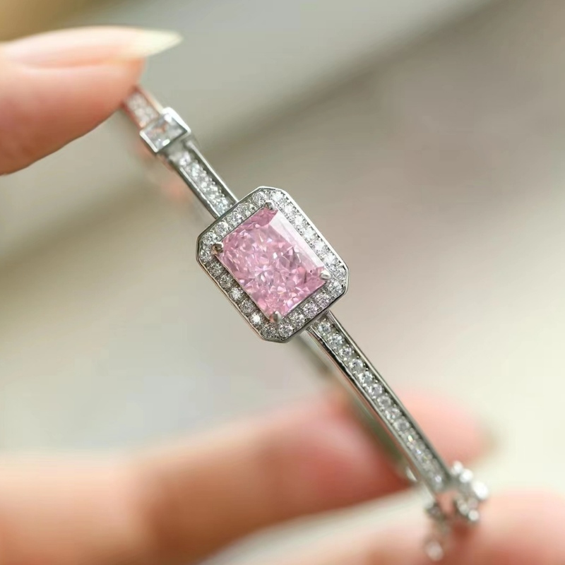 Sterling Silver 925 s vysoce uhlíkovým barevným diamantovýmnáramkem