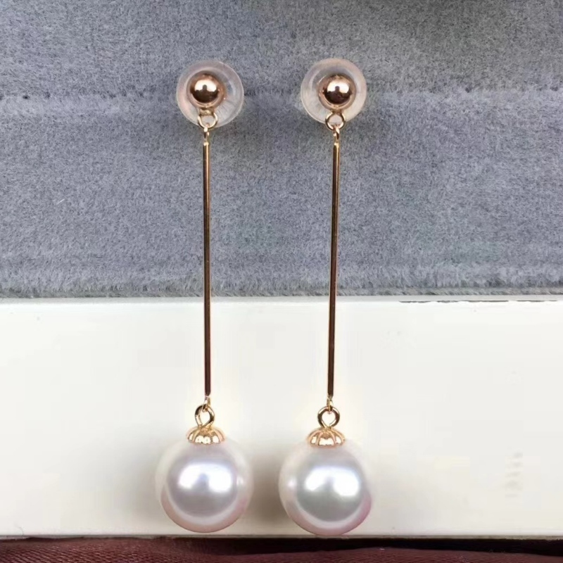 18K/14K/10K/9K Gold Pearl Earring připraven k lodi