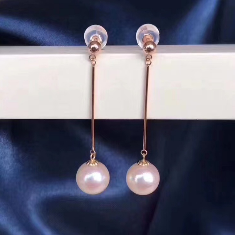 18K/14K/10K/9K Gold Pearl Earring připraven k lodi