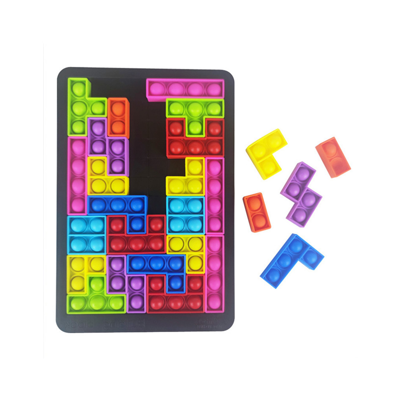 Vzdělávací hračky silikonové puzzle tlačí popové hračky pro děti