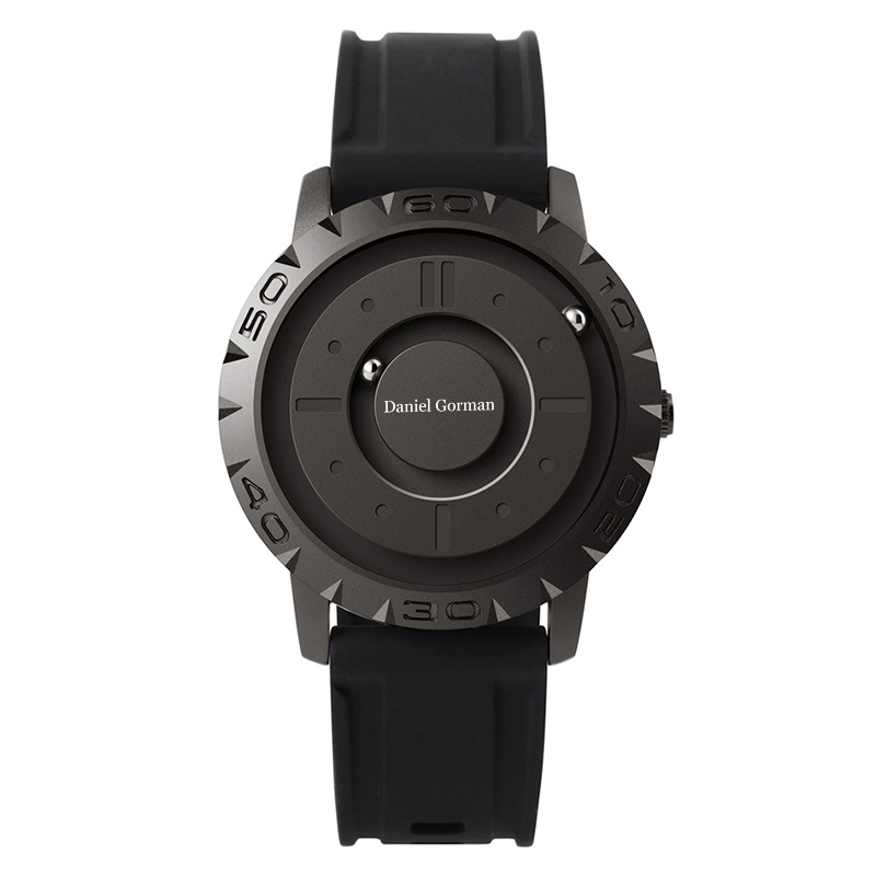 Daniel Gorman GO14 Magnetic Bead Men \\'s Watch Personalizované kreativní sportovní hodinky Cool Borderless Fashion Design znerezové oceli vodotěsné hodinky