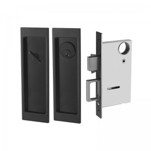 1801 Modern Rectangular Pocket Sliding Door Mortise Lock, těžký klíčový vstupní sada zámku