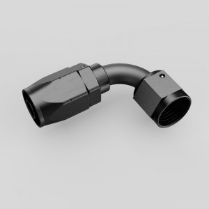 90 stupňů hliníku Otočení hadicové koncové přizpůsobení pro pletené palivové potrubí