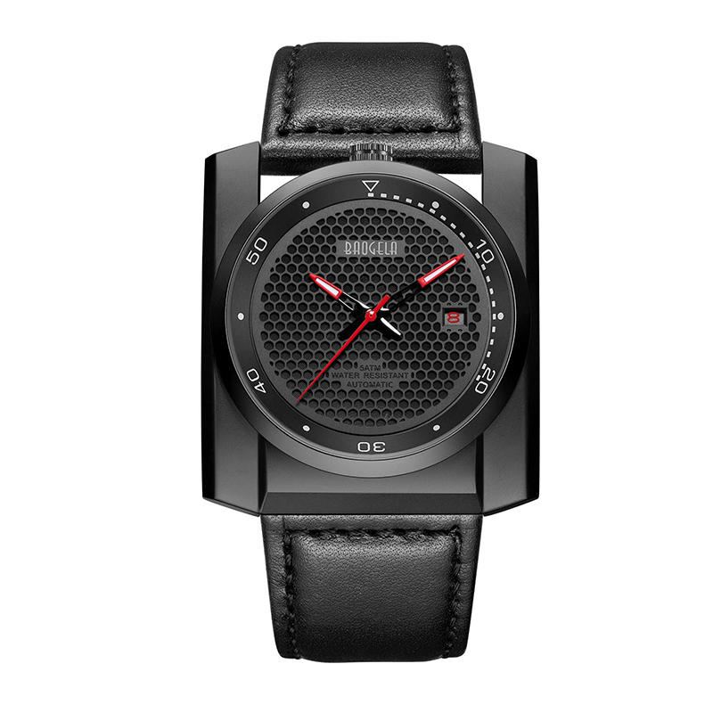 Baogela New Sports Watch Men \\ Trend Big Dial Square Men \\'s Watch Liminózní vodotěsné automatické mechanické hodinky 6775