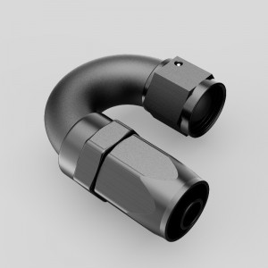 180 stupňů hliníku One kus Full Flow Otočný konec hadice AN4 A6 AN10 AN12 FITTINGS