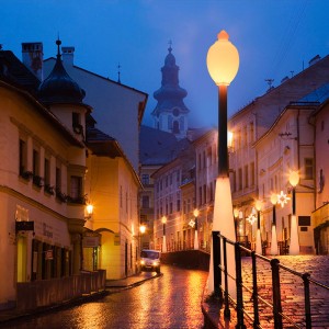 Venkovní zahrada vedená pouliční světlo s pólem, 60W RGB barva Změna krásného vodotěsného pouličního světla pro zahradu, terasu, park, školu, trávník, vilu, pouliční osvětlení a dekor