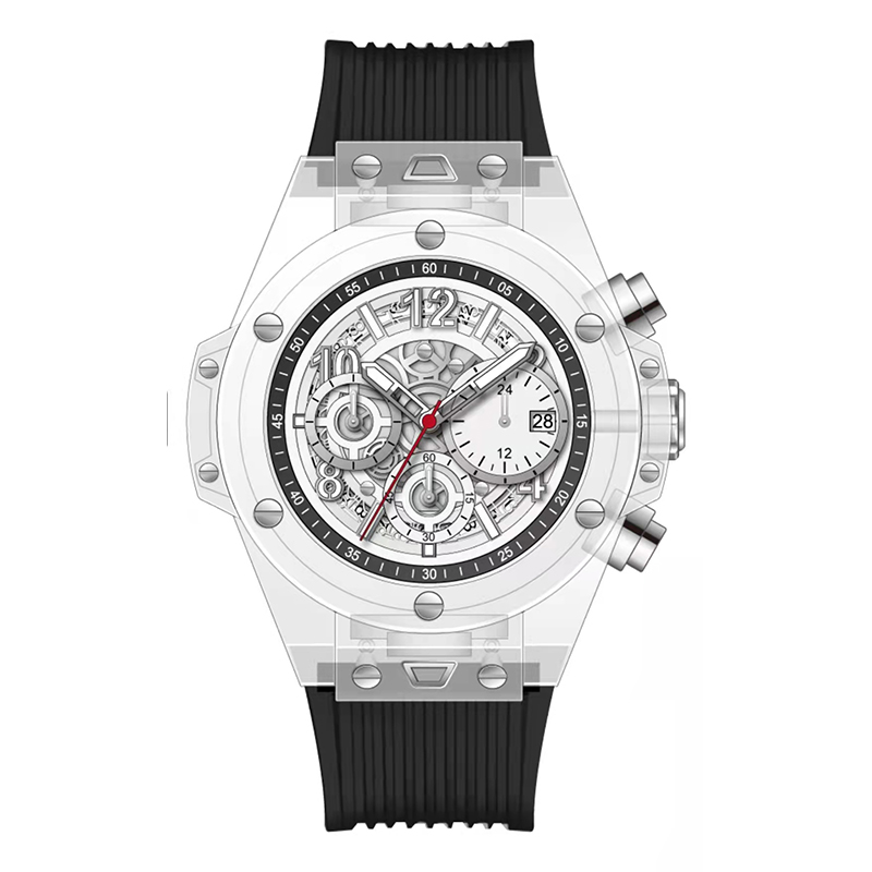 Daniel Gormanrm2209 Automatické akrylové průhledné design Men \\'s Quartz Watch Waterproof Men \\'s Watch Business Watch Men''s Watch