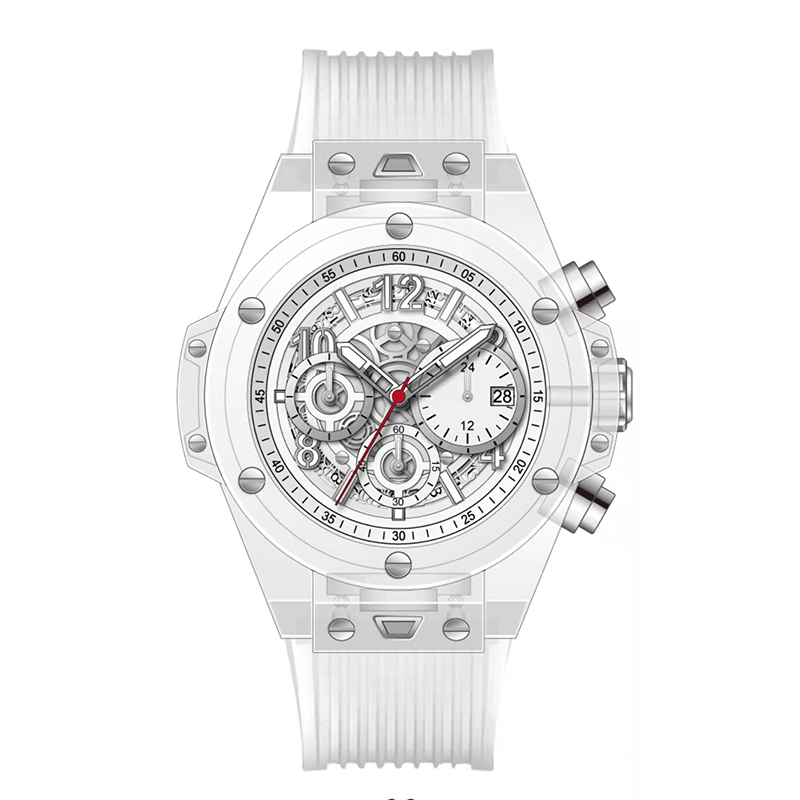 Daniel Gormanrm2209 Automatické akrylové průhledné design Men \\'s Quartz Watch Waterproof Men \\'s Watch Business Watch Men''s Watch