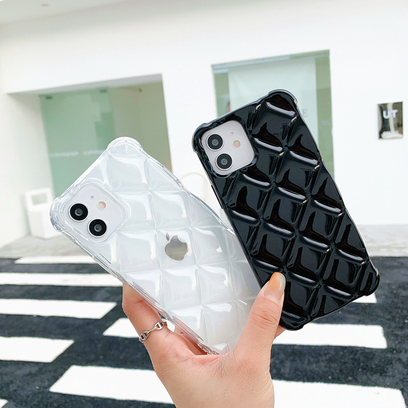 Nový případ mobilního telefonu Apple iPhone14/Pro Protective Case TPU Lattice Anti Falling Ochranný pouzdro