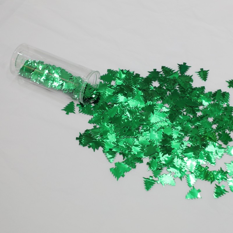 Zelené push popové konfety poppers
