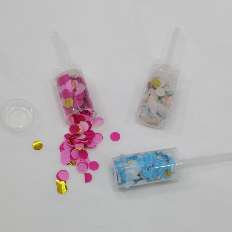 Push Pop Confetti Poppers pro promoce Gender Odhalte miminko svatební výročí Nový rok \\ Narozeninové párty (multicolor)