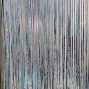 Velkoobchod 1*2M Fólie Dešťová opona pronarozeninovou párty svatební pozadí dekorace deště hedvábné vícebarevné dassel dešťové hedvábné párty