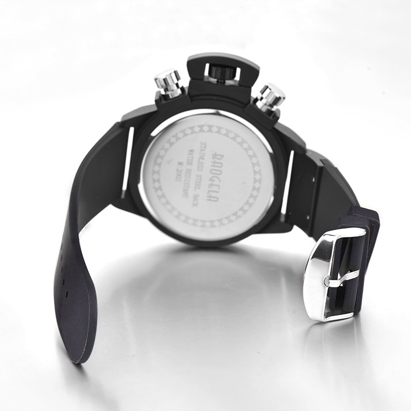 Baogela Chronograph Watch Top Brand Luxury Luminous Silicone Quartz zápěstí hodinky vojenské sportovní zápěstí pro muže 1606 zelená