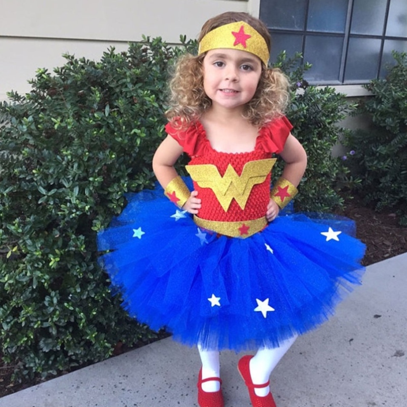Dívky šaty cosplay Dawn of Justice Dress for Girls Kids Kids Kids Cosplay Cosplay Halloween party šaty kostým po dobu 2-12 let