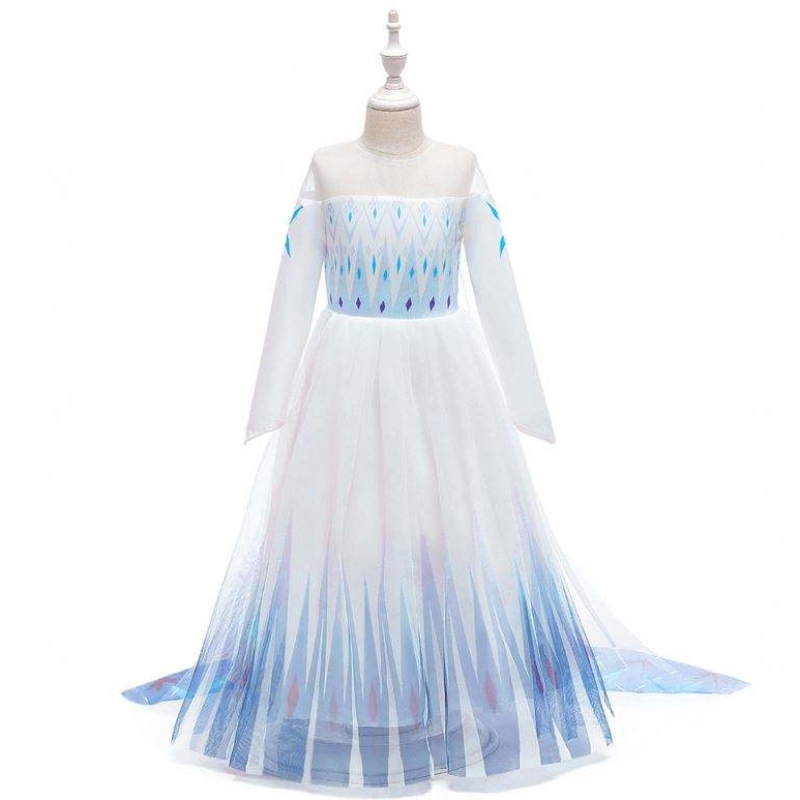 Baigenové design dívky Anna White šaty cosplay party oblékat se princezna elsa film děti oblečení