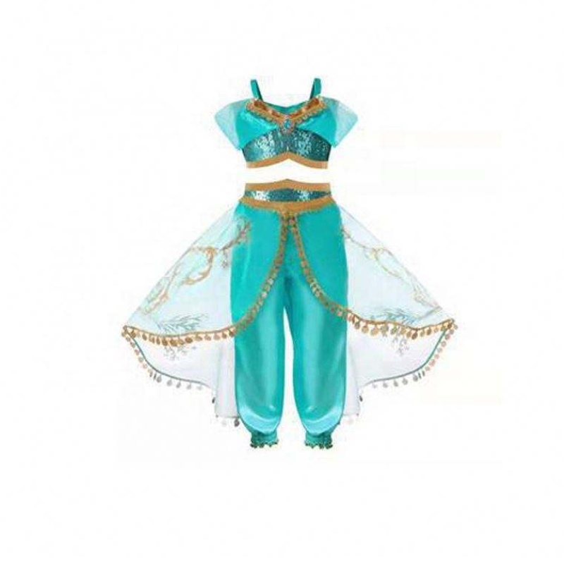 Nový produkt TV&movie Jasmine Princess Dress Aladdin Magic Lamp Princezna kostým Dětské šaty Girl Party