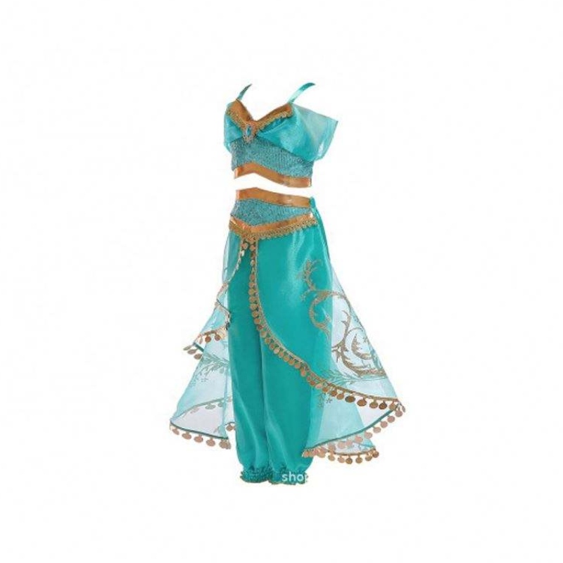 Nový produkt TV&movie Jasmine Princess Dress Aladdin Magic Lamp Princezna kostým Dětské šaty Girl Party