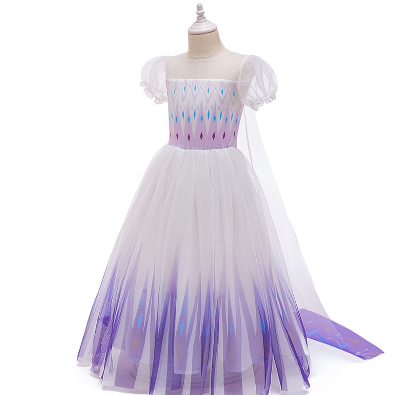 Nová princezna Anna Elsa 2 šaty pro dětinarozeninové oslavy modré šaty