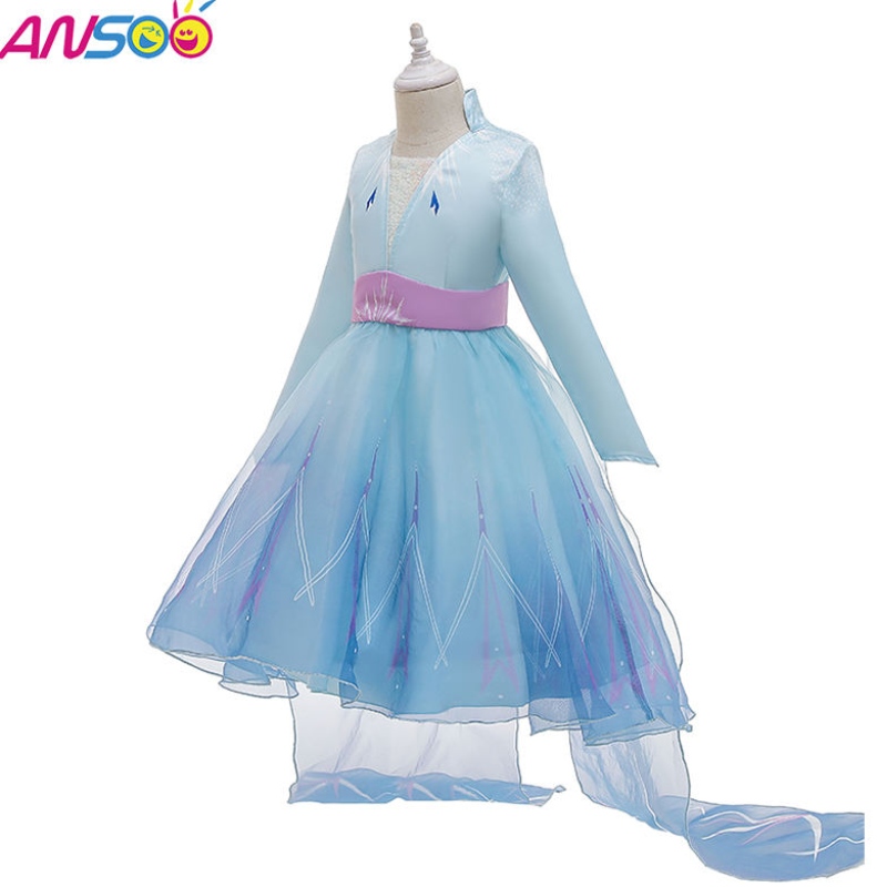 ANSOOnejnovější dětské celebrity oblečení Princezna Elsanosí šaty Halloween kostýmy pro dívky