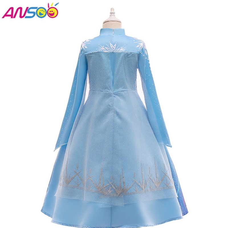 ANSOO Kids Elsa Princess šaty halloween cosplay ozdobná párty oblékat Anna Elsa kostým pro dívky