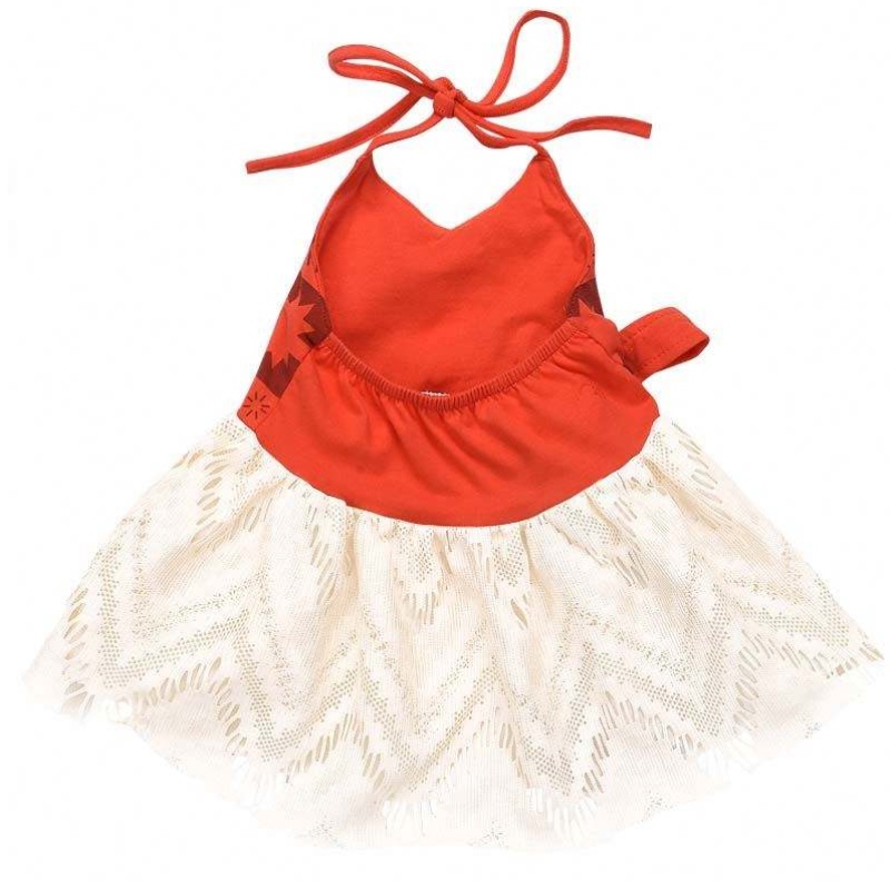 2022 Krásné dětské dívky Princezna Adventure Halter Moana cosplay oblékat oblečení hcmo-004