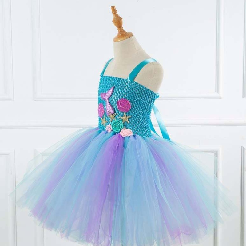 2022 Best Sell Kids Halloween cosplay kostýmní oblečení tutu malá mořská panna kostým HCMM-017