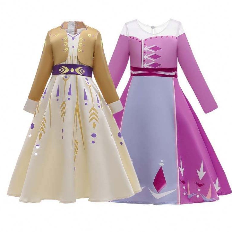 2022 Nová ozdobná oblékání ledová sněhová královna Elsa 2 Fancy Dress Costume Halloween HCGD-016