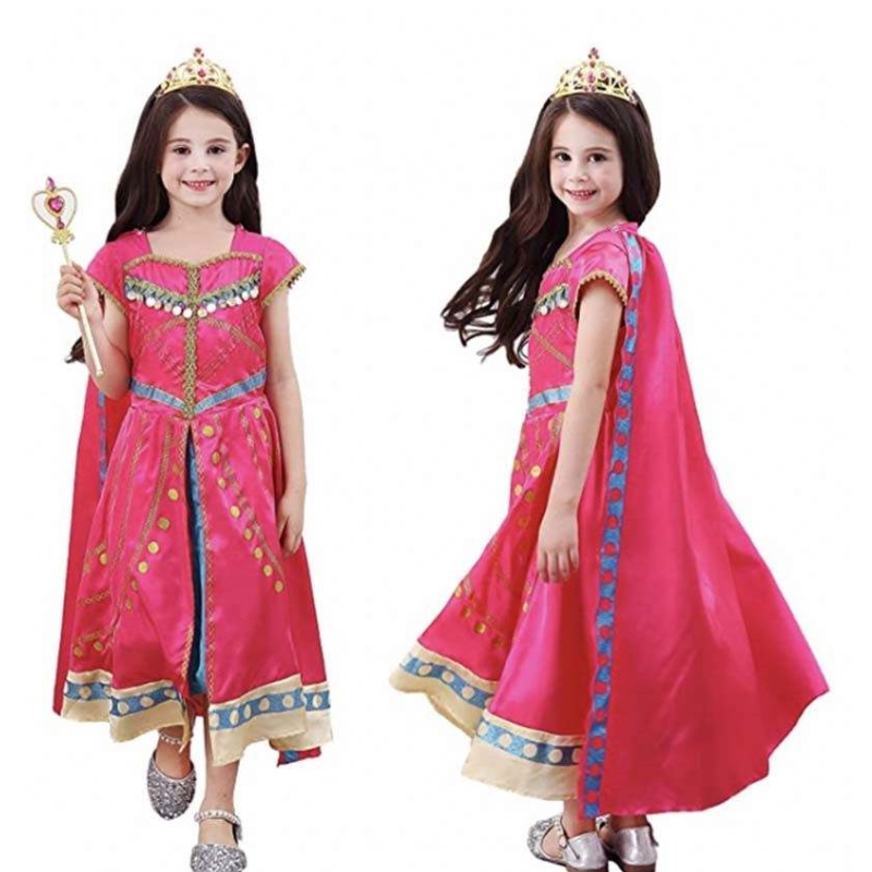 Dívky oblékajínarozeniny Halloween Party Little Princess Costume Arabian Šaty s Cape Tiara Wand Hcal-002