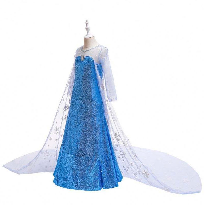 Děti dívky malá princezna Fancy Dress up cosplay kostým Elsa Coronation šaty cosplay hcgd-020