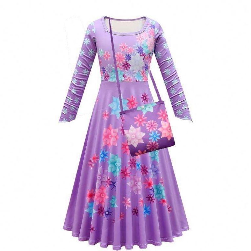 Trendové výrobky 2022 90-160cm Halloween Princess šaty Isabela Madrigal Encanto Mirabel Cosplay HCIS-012