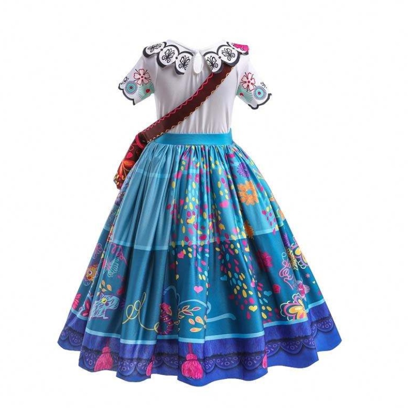 Factory Direct Supply New Carnival Kids Party Cosplay Cosplay Cosplay Costém Isabella Purple Encanto Dress for Kids HCIS-001