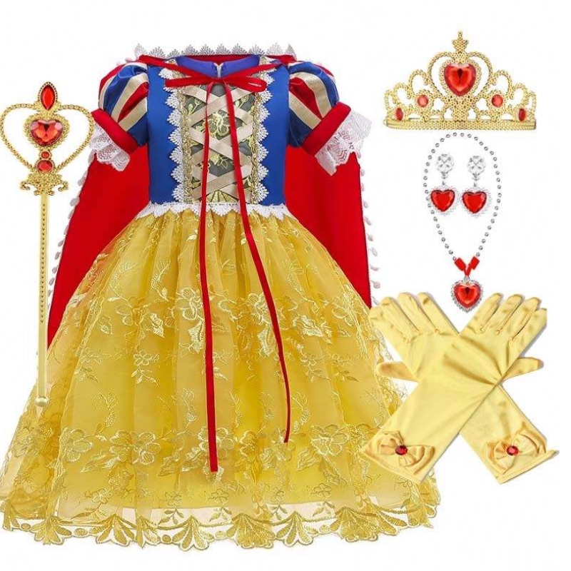 2022 Nová Sofia Aurora Snow White Elsa Rapunzel kostýmní šaty halloween cosplay girl princezna šaty hcsw-009