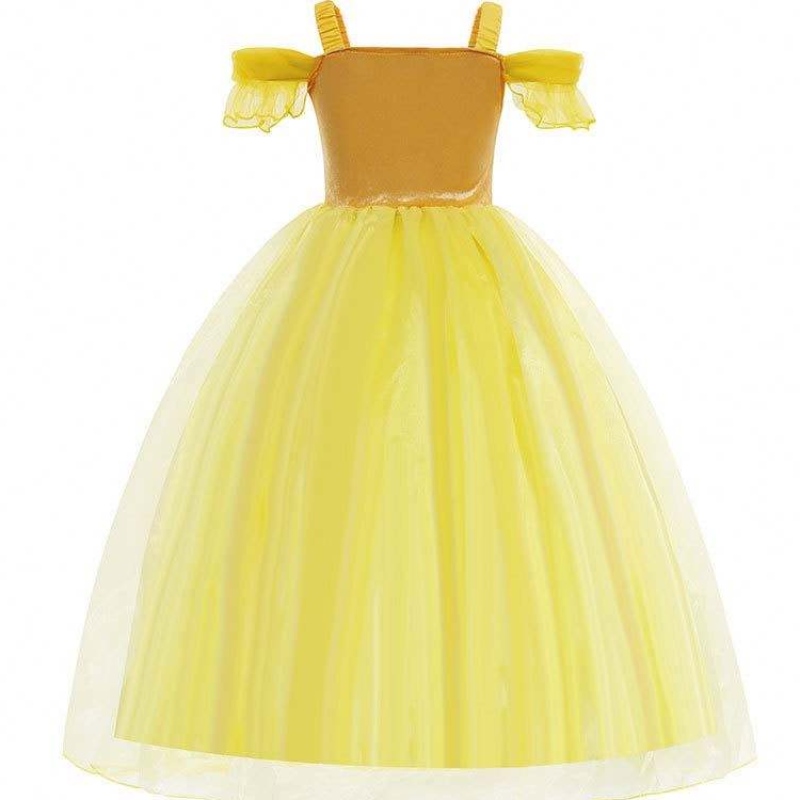 Halloweenskánarozeninová párty cosplay kostým pro děti princezna Belle Ballroom šaty HCBL-006