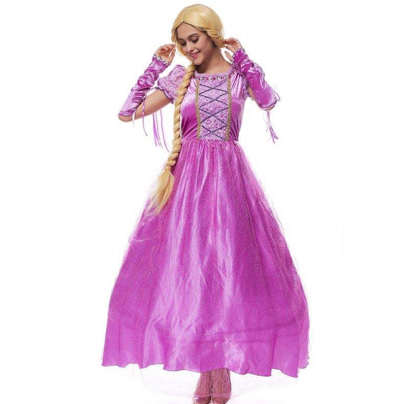 2022 Halloween cosplay kostým ženy rapunzel dospělý princezna Sofia kostým HCRS-013