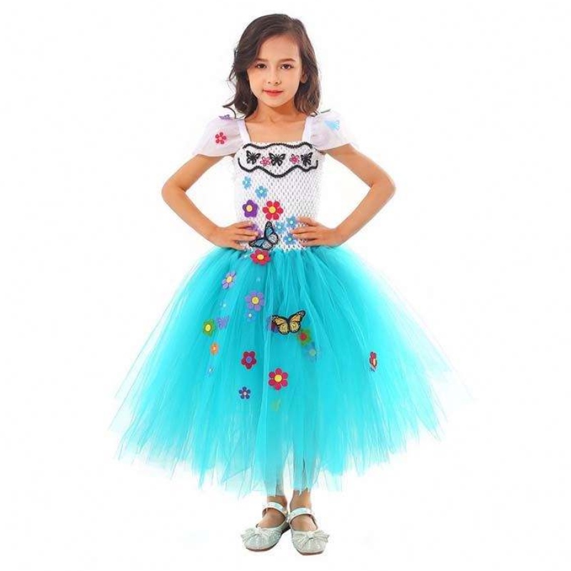 Dívky dívky 1-8 let ručně vyráběné háčkování Tulle Mirabel Isabela Encanto Tutu šaty HCIS-014