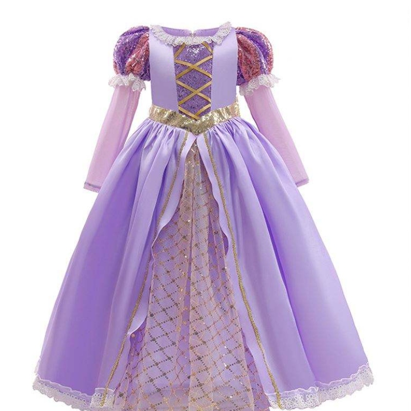 Baige Amazon Hot Sale Kids Šaty Cosplay Cosplays Halloween Sophia Rapunzel šaty princezna dlouhé párty šaty