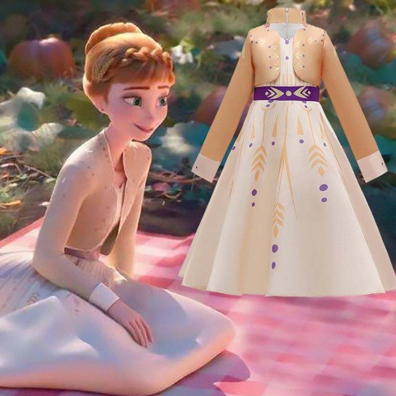 Baige New Elsa Anna Girls Princess šaty halloween cosplay elsa šaty cosplay kostým dívky