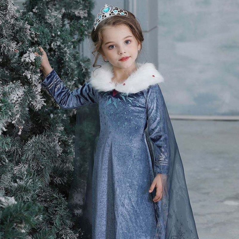2020 Velkoobchodní párty Elsa Anna Princess Girl Děti Zimní kabát obléknout kostým s kabátem