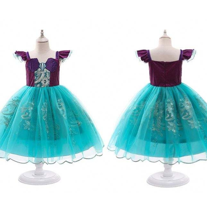 Baige Girls Mermaid Ariel Princess šaty cosplay kostýmy pro holčičku mořská panna oblékání dětí halloween oblečení