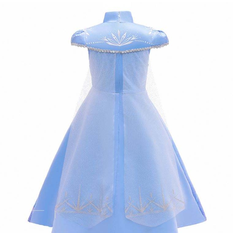 Nový elsa frocks módní krátké rukávy kabát Halloween Fairy Princess Child Cosplay Cosplay