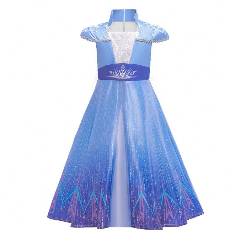 Nový elsa frocks módní krátké rukávy kabát Halloween Fairy Princess Child Cosplay Cosplay