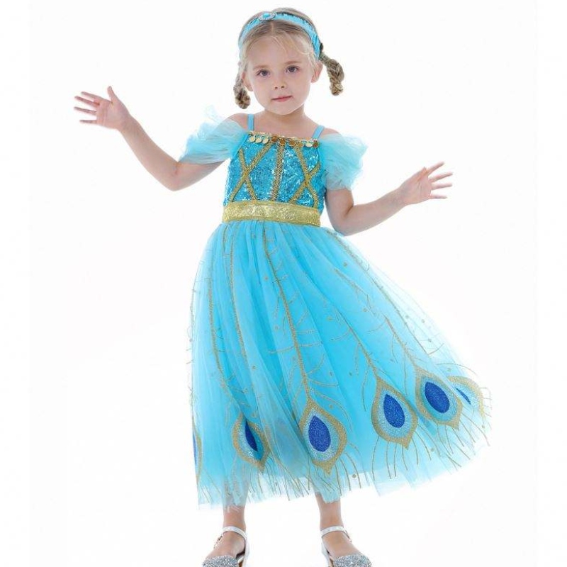 Baige Newjasmine Princess Dress Halloween cosplay kostým Kids Party Dress BX8140