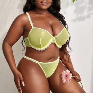 Kontrast mini krajkové obložení podwire mesh spodní prádlo