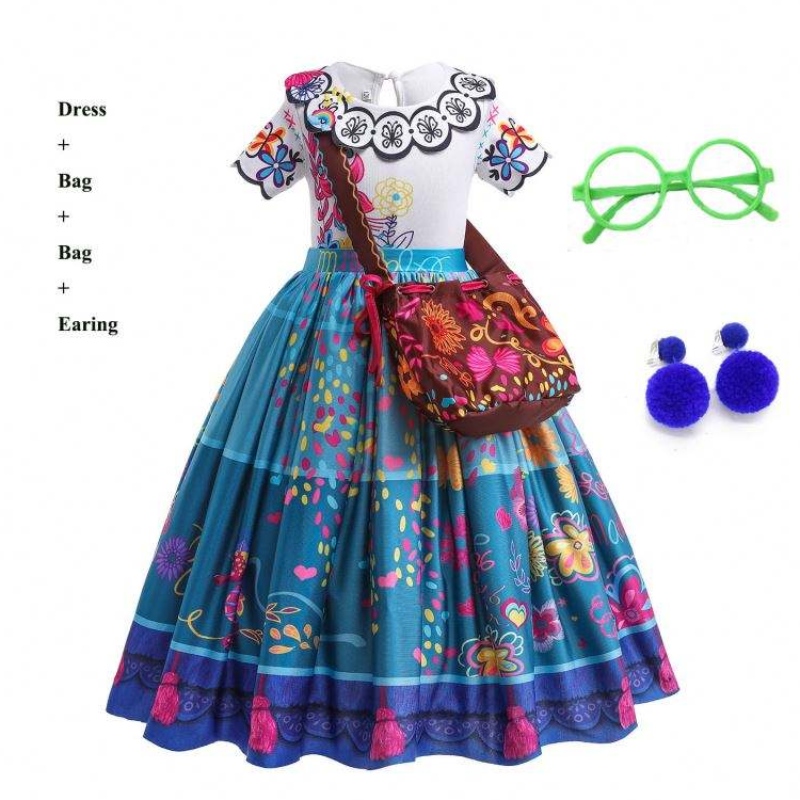 Nový příjezd Kids Gorgeous Carnival Halloween Princess šaty Encanto Mirabel Isabella šaty