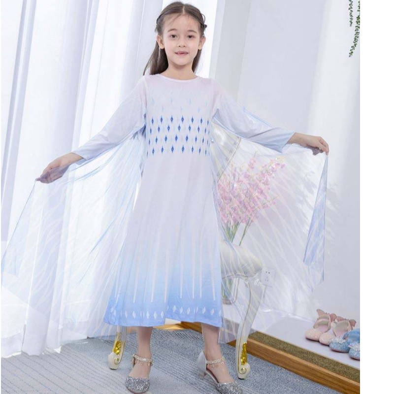 Baige White Princess Elsa Dress Girls Dresses Halloween kostýmy pro děti TV&filmové kostýmy