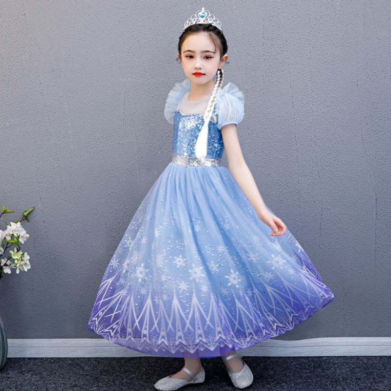 Baige Vysoce kvalitní elsa 2 princezna dětská party Cartoon Cosplay Cosplay Baby Girl šaty