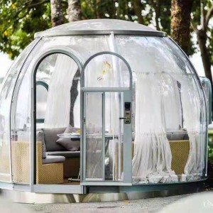 3,3 metrů Ekonomická transparentní kupole Geodesic Outdoor Camping Dome Stan pro letovisko, kempování, outdoorové aktivity