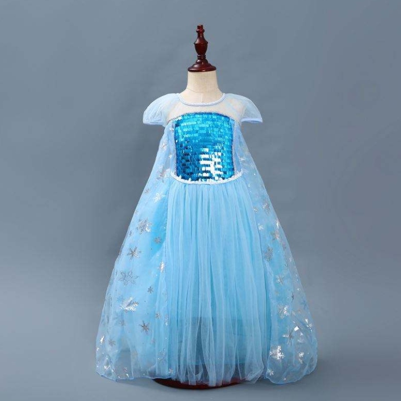 Dívky elsa princezna Elsa Anna Fashion Kids Kostém Cosplay Cosplay Cosplay Halloween Dětské šaty s Cape Dress 3-10 Year